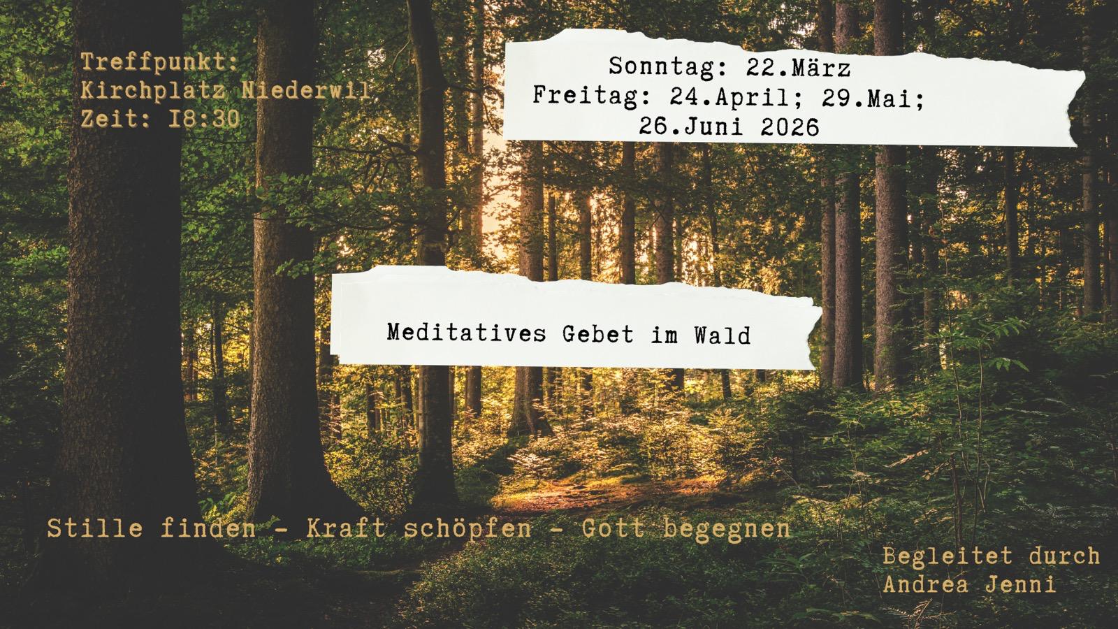 Flyer – Meditatives Gebet im Wald